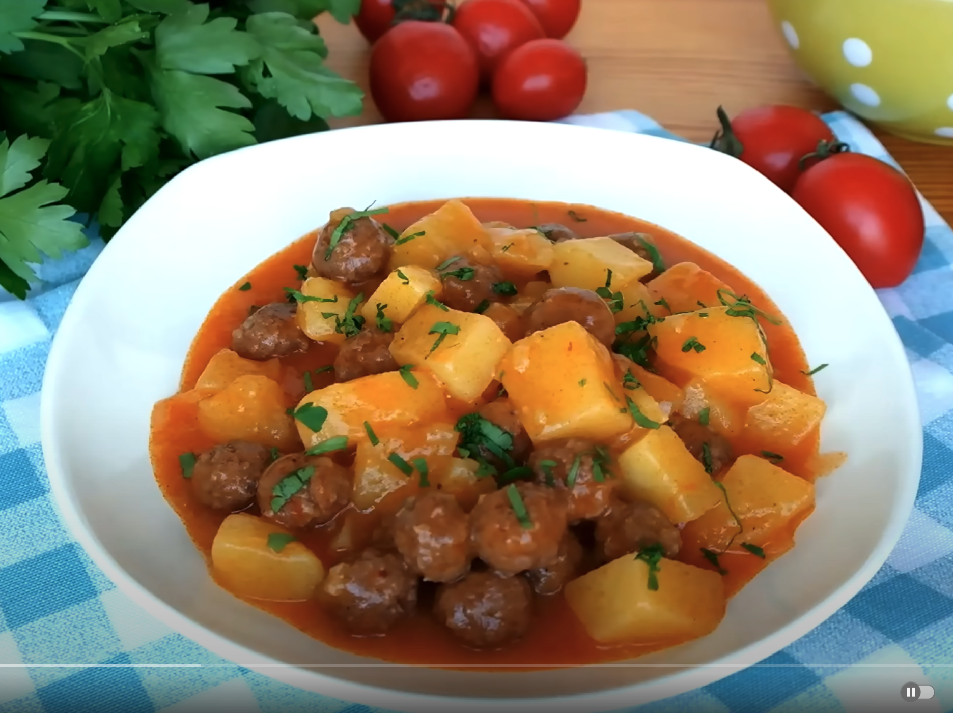 Meatball and Potato Stew